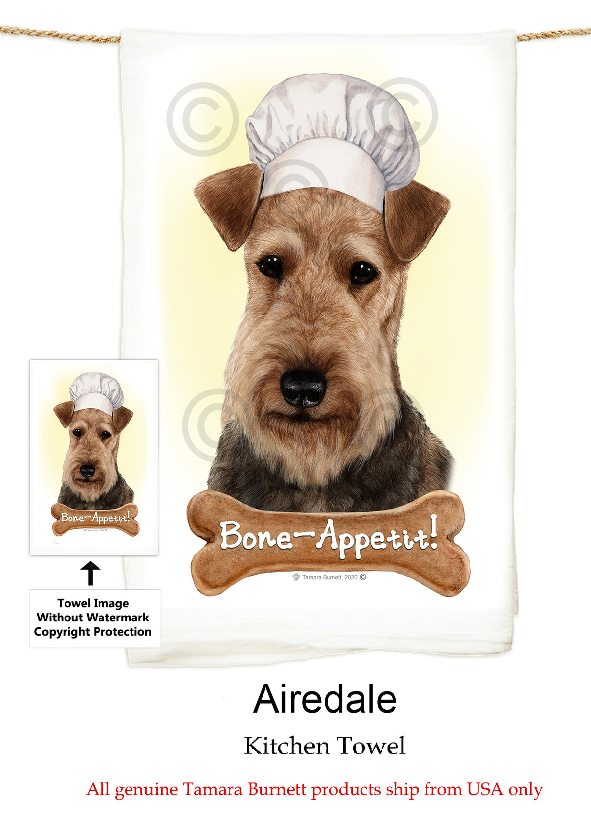 Airedale Flour Sack Towel