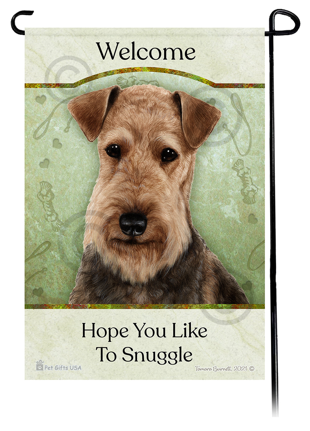 Airedale Hope You Like To Snuggle Garden Flags