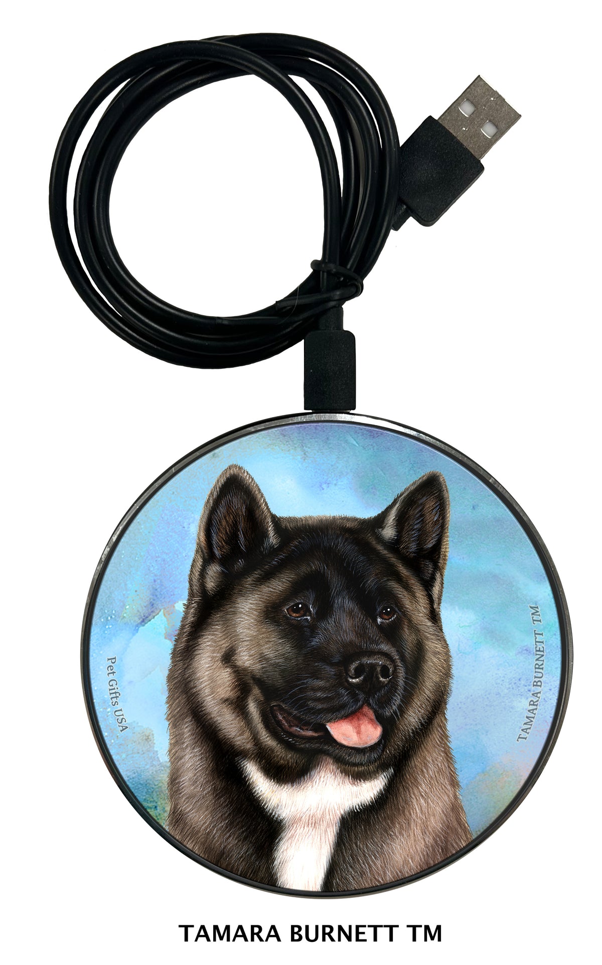 Akita Silver Zoomies Wireless Charger