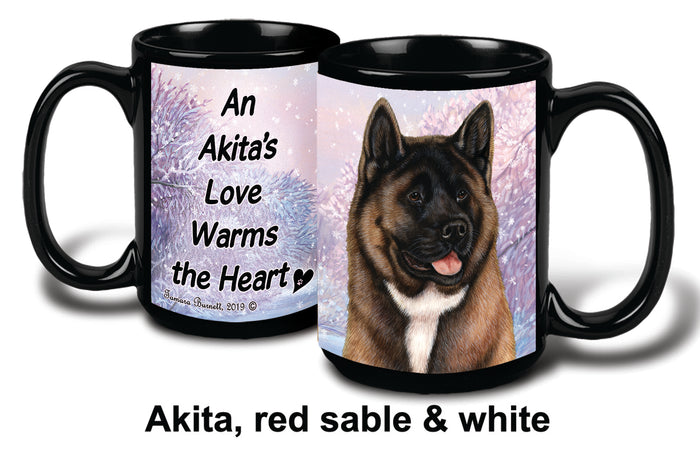 Akita Red Winter Mug 15 oz