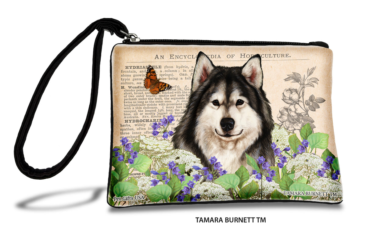 Alaskan Malamute Grey And White Zippees Pet Pouch