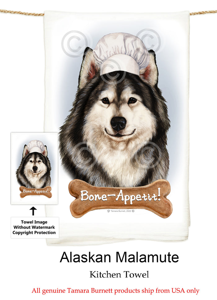 Alaskan Malamute Flour Sack Towel