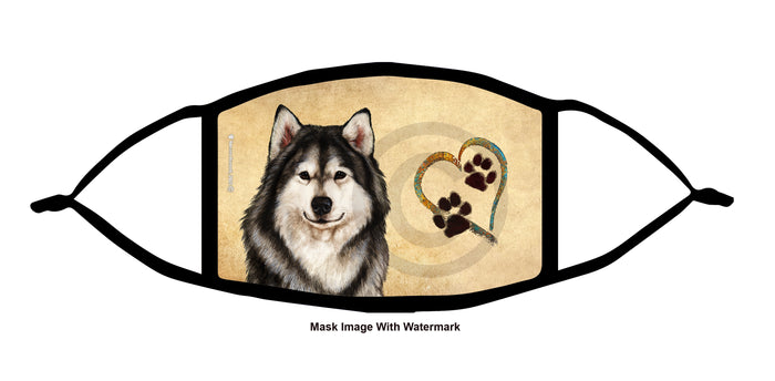 Alaskan Malamute Face Mask