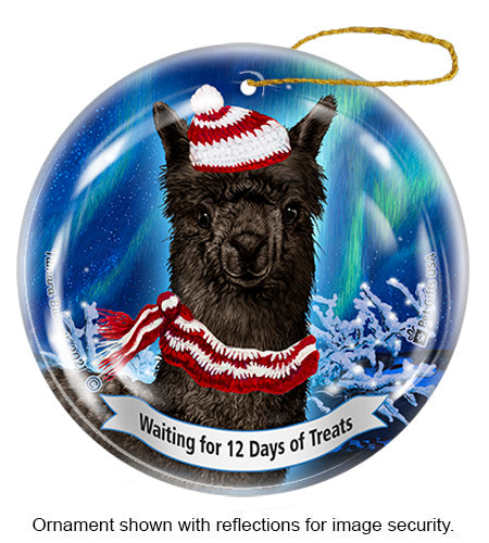Alpaca Black Ornament