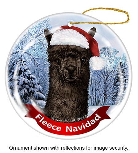Alpaca Black Ornament