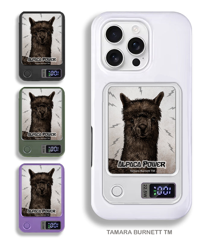 Alpaca Black Phone Bank Wireless Charger
