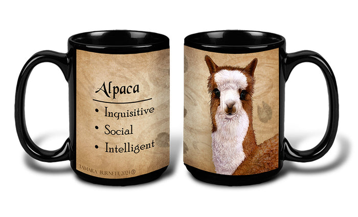 Alpaca Brown and White - My Faithful Friends Mug 15 oz
