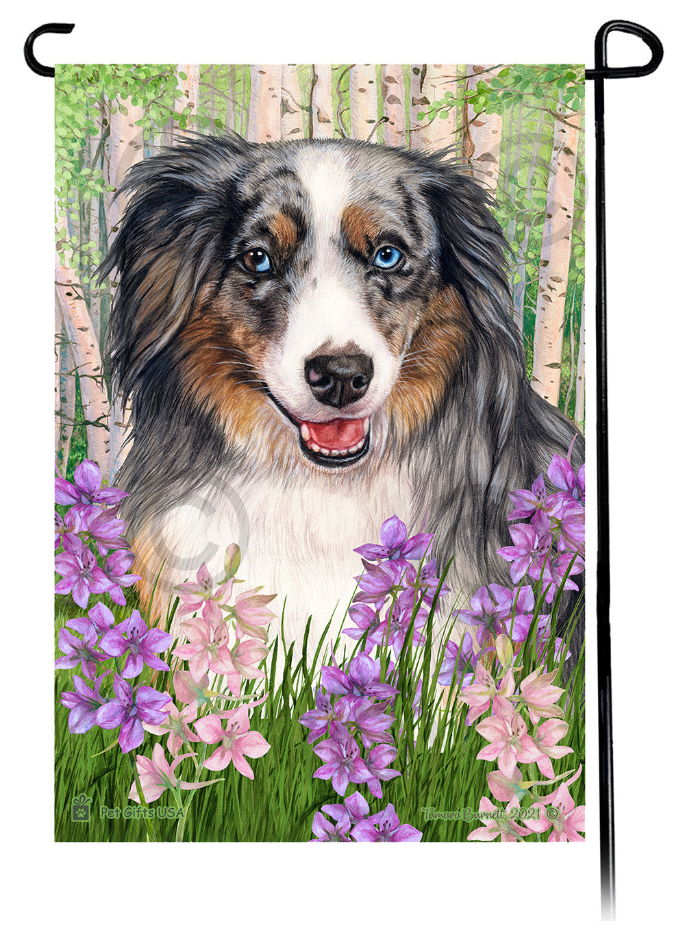 American Shepherd Spring Flowers Garden Flags