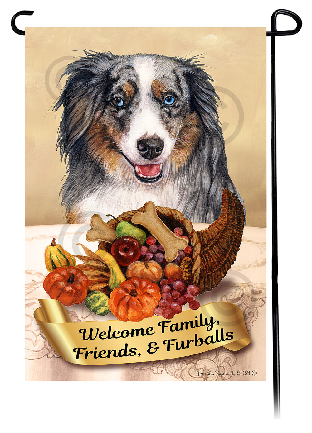 Shepherd Thanksgiving Garden Flags