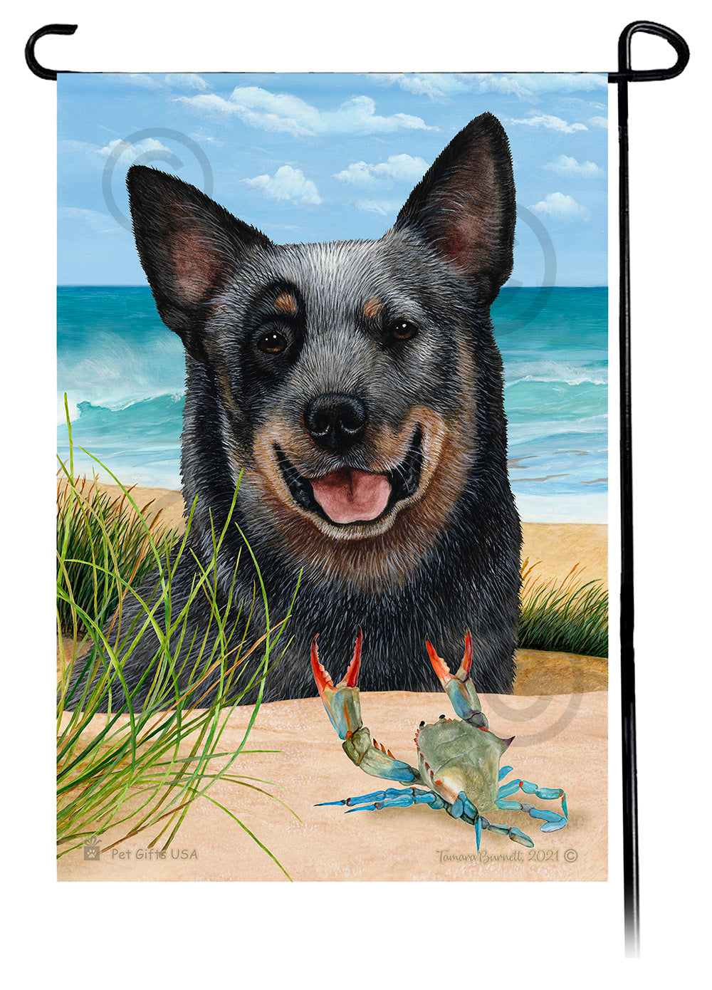 Australian Cattle Dog Summer Flowers Garden Flag