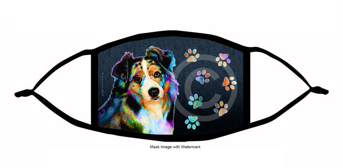 Australian Shepherd Face Mask