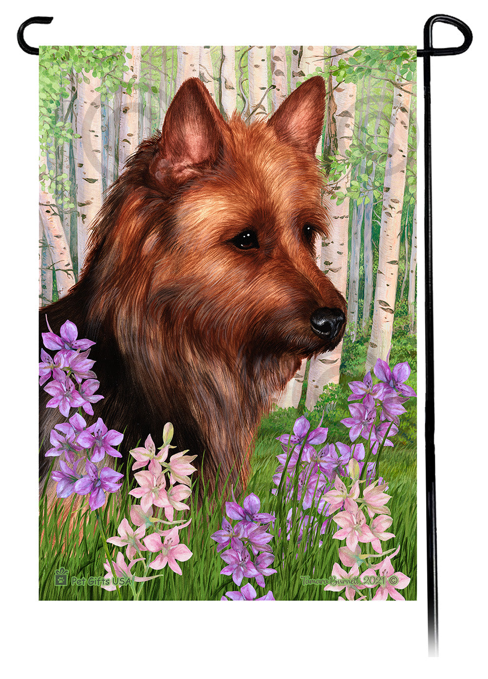 Australian Terrier Spring Flowers Garden Flags