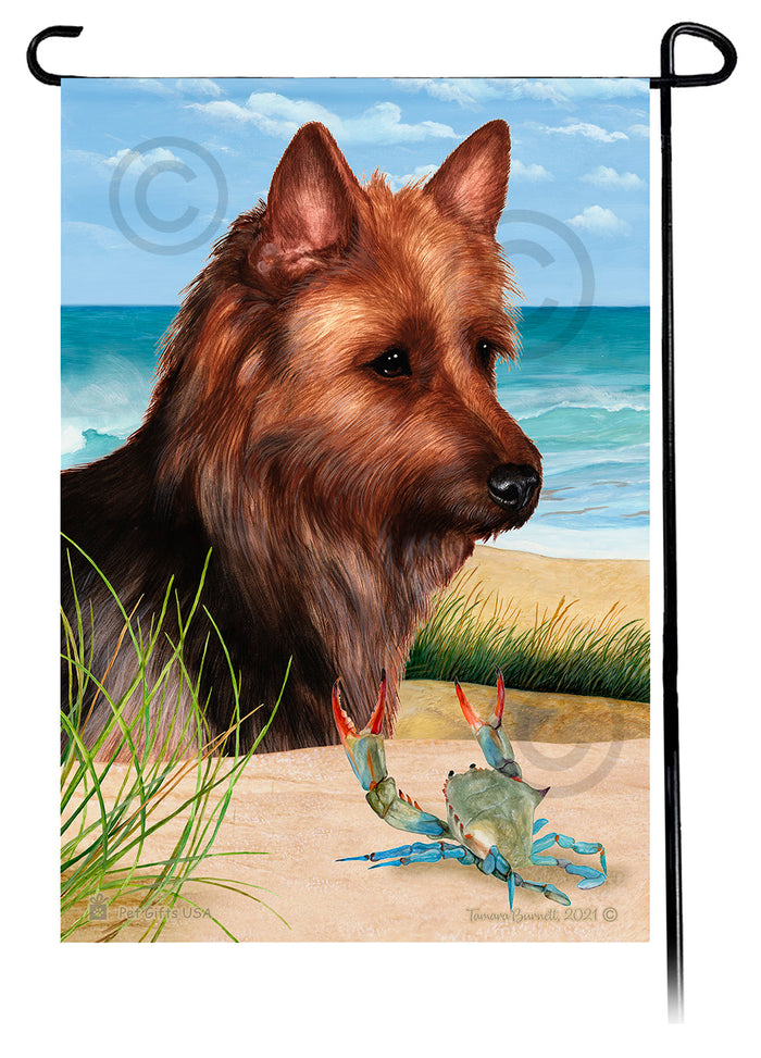 Australian Terrier Summer Flowers Garden Flag