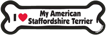 American Staffordshire Bone Shaped Magnets
