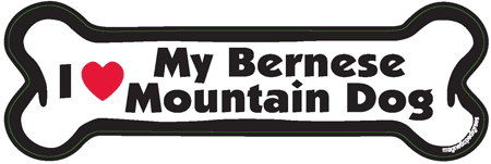 Bernese Mountain Dog Bone Shaped Magnets