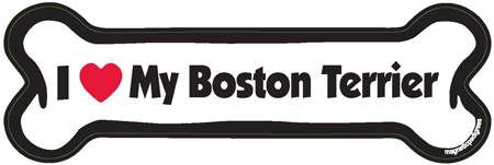 Boston Terrier Bone Shaped Magnets