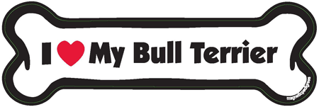 Bull Terrier Bone Shaped Magnets