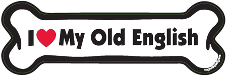 Old English Sheepdog Bone Shaped Magnets