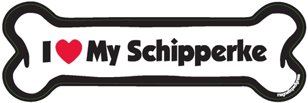 Schipperke Bone Shaped Magnets