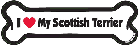 Scottish Terrier Bone Shaped Magnets