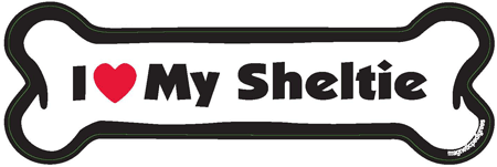 Shetland Sheepdog Bone Shaped Magnets