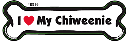Chiweenie Bone Shaped Magnets