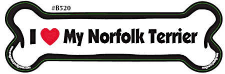 Norfolk Terrier Bone Shaped Magnets