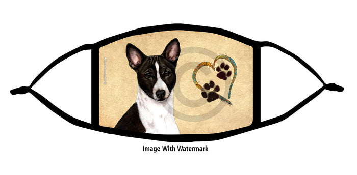 Basenji (Black and White) Face Mask