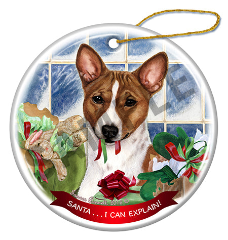 Basenji - Santa I Can Explain Ornament