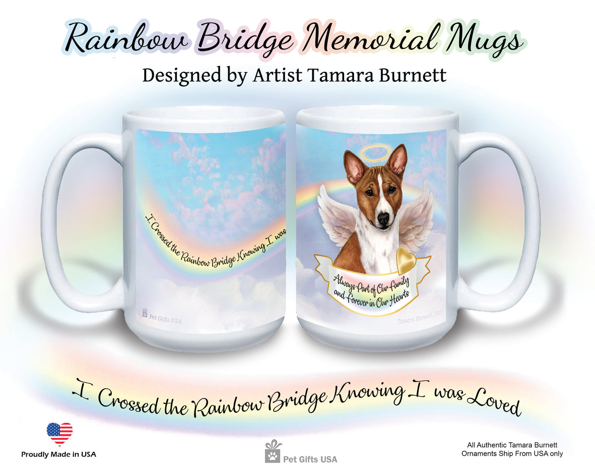Basenji Red/White Memorial Mug 15 oz