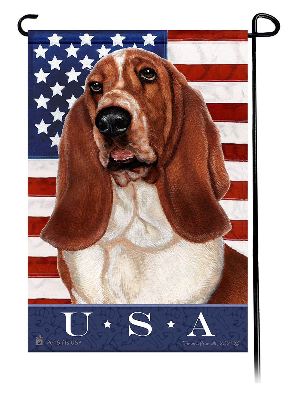 Basset Hound True Blue - Garden Flag