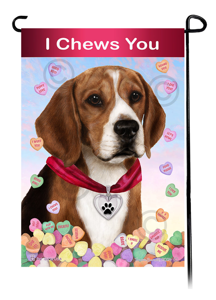 Beagle Valentine Sweetheart Garden Flags