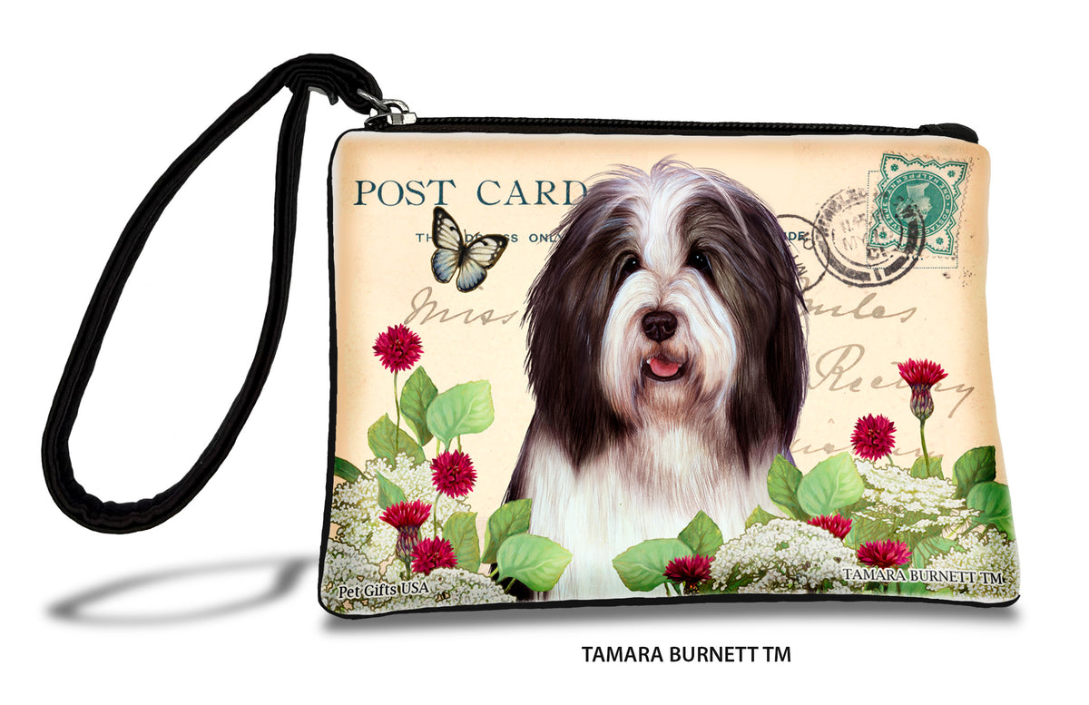 Bearded Collie Black And White Zippees Pet Pouch