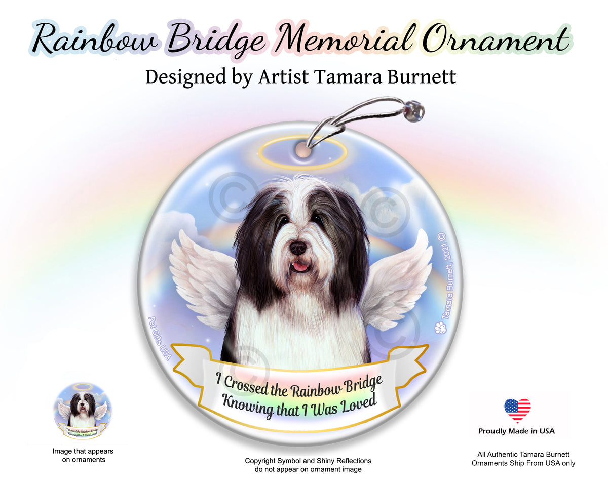 Bearded Collie Dark Liver and White Ornament