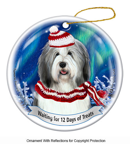 Bearded Collie 12 Days of Treats Ornament