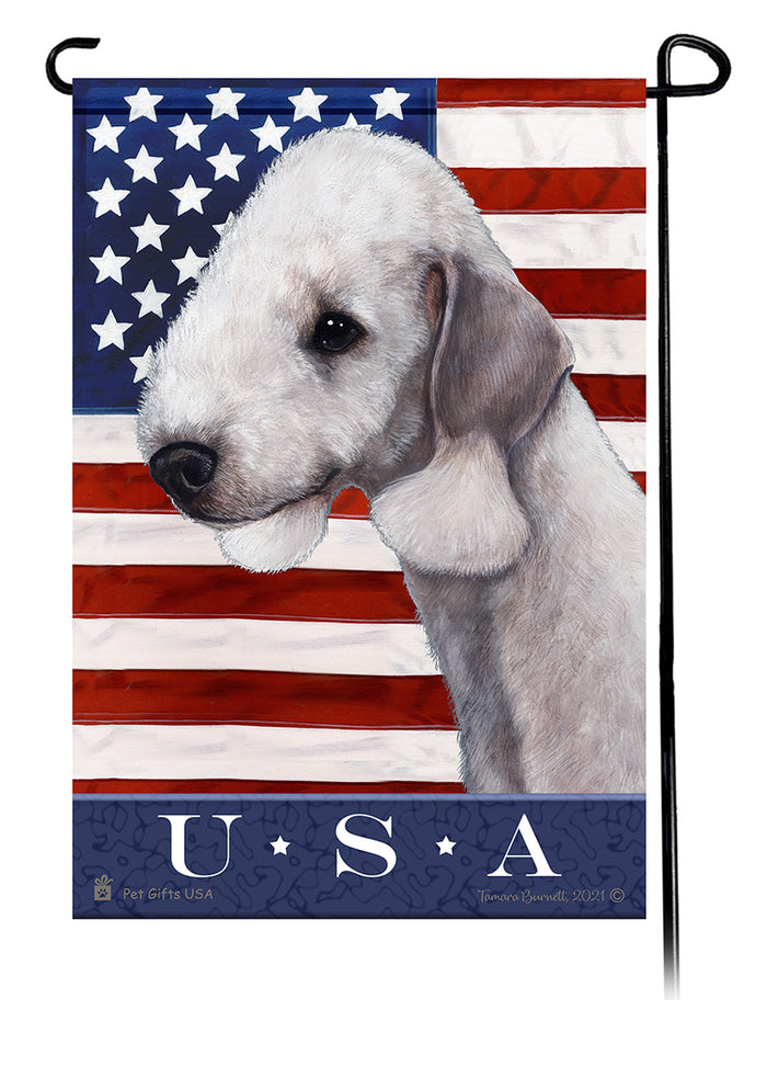 Bedlington Terrier True Blue Garden Flags