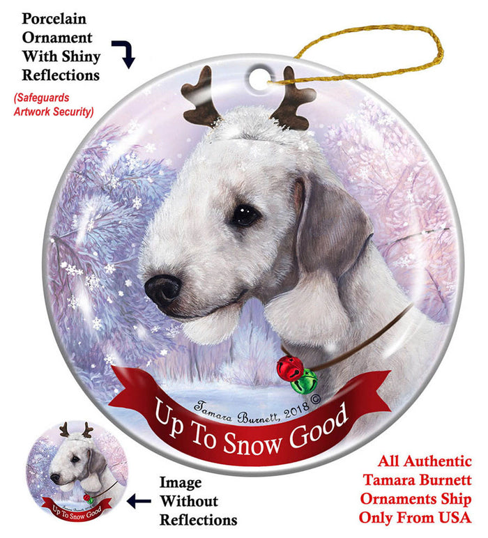 Bedlington Terrier - Up To Snow Good Ornament