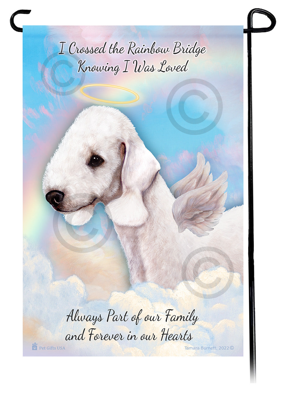 Bedlington Terrier Memorial - Garden Flag
