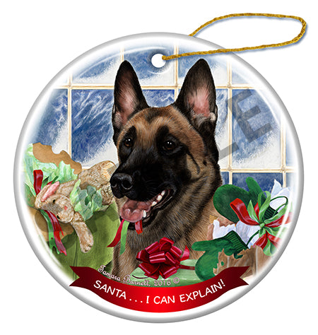 Belgian Malinois - Santa I Can Explain Ornament
