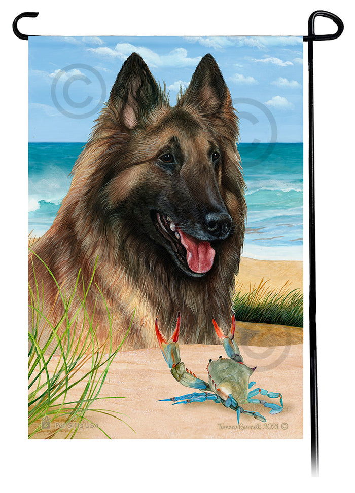 Belgian Tervuren Summer Flowers Garden Flag