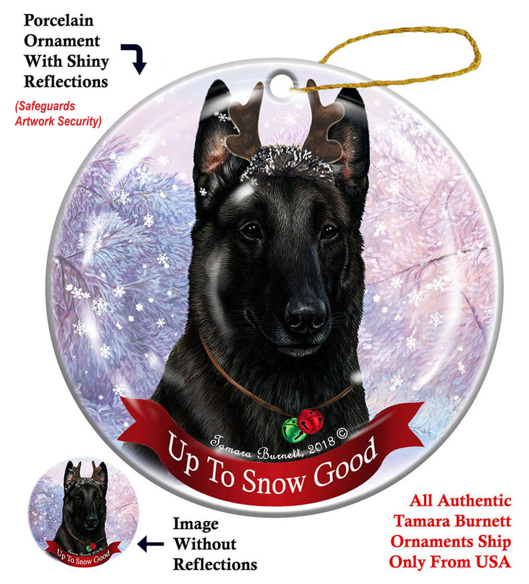Belgian Malinois Black Ornament