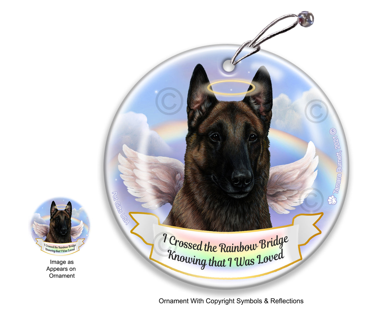 Belgian Malinois Deep Mahogany Ornament