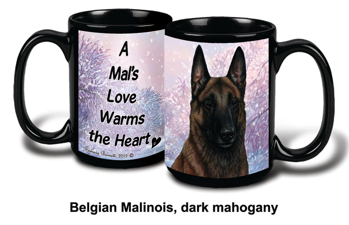 Belgian Malinois Deep Mahog Winter Mug 15 oz