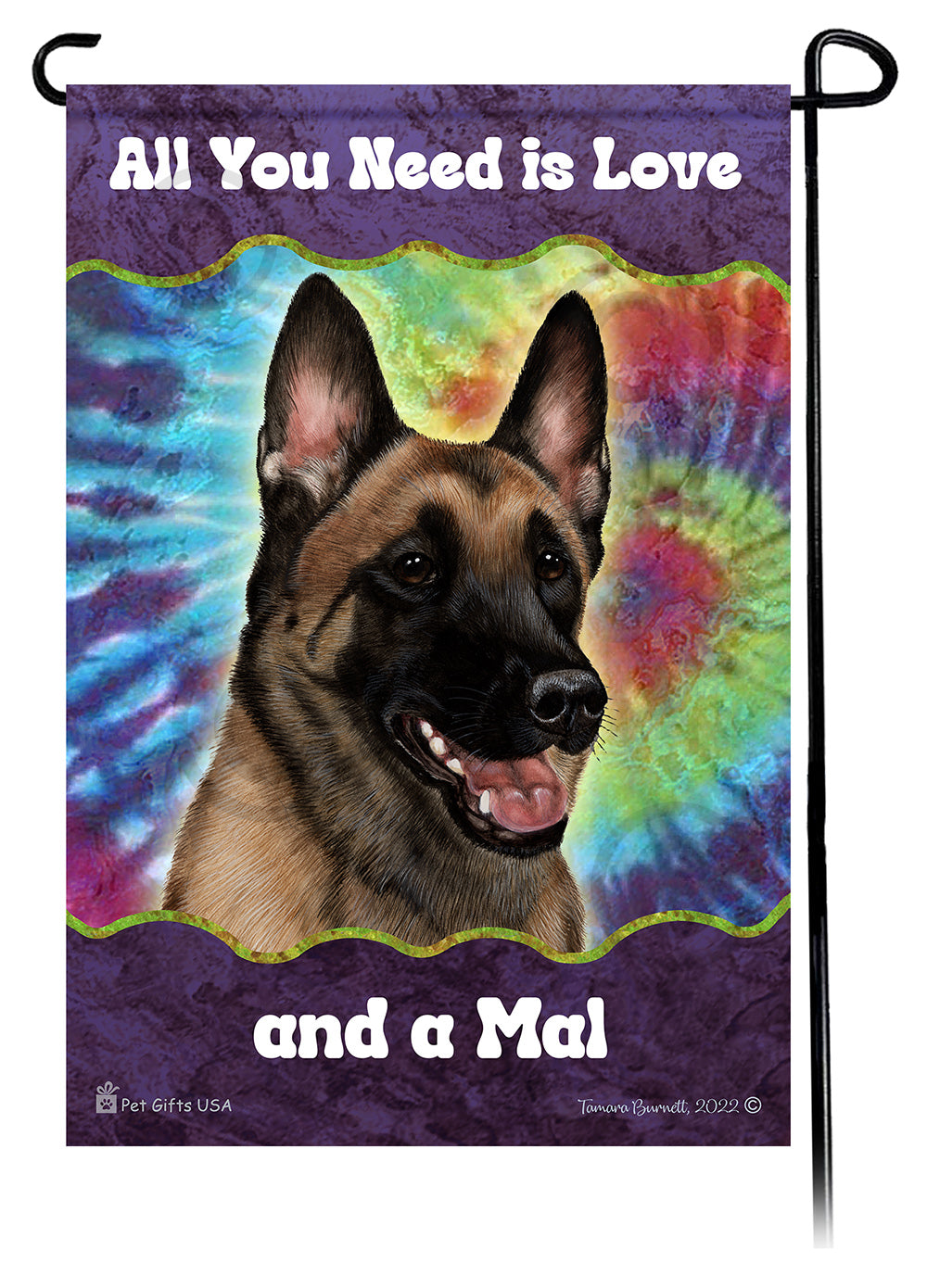 Belgian Malinois All You Need Is Love Garden Flag