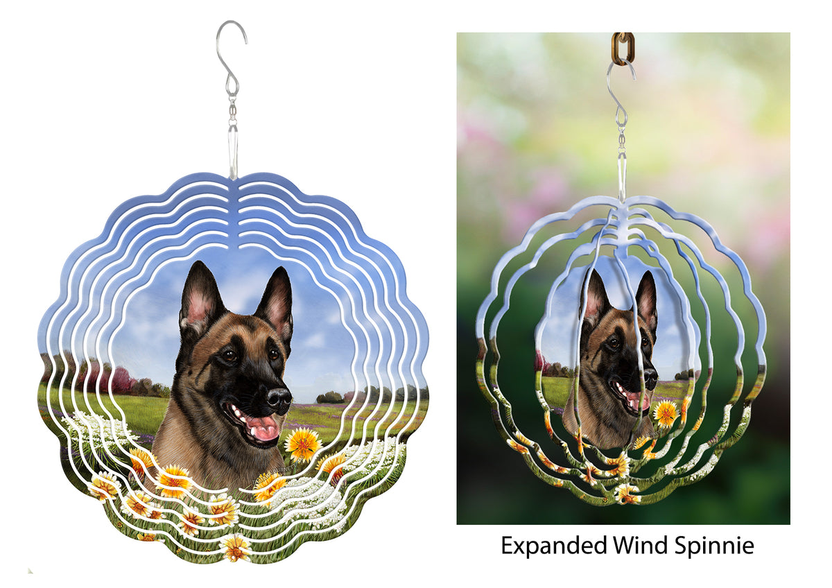 Belgian Malinois Fawn Smiling Wind Spinner