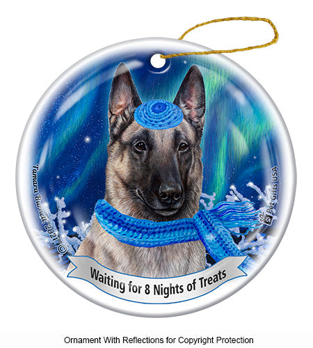 Belgian Malinois Grey Ornament