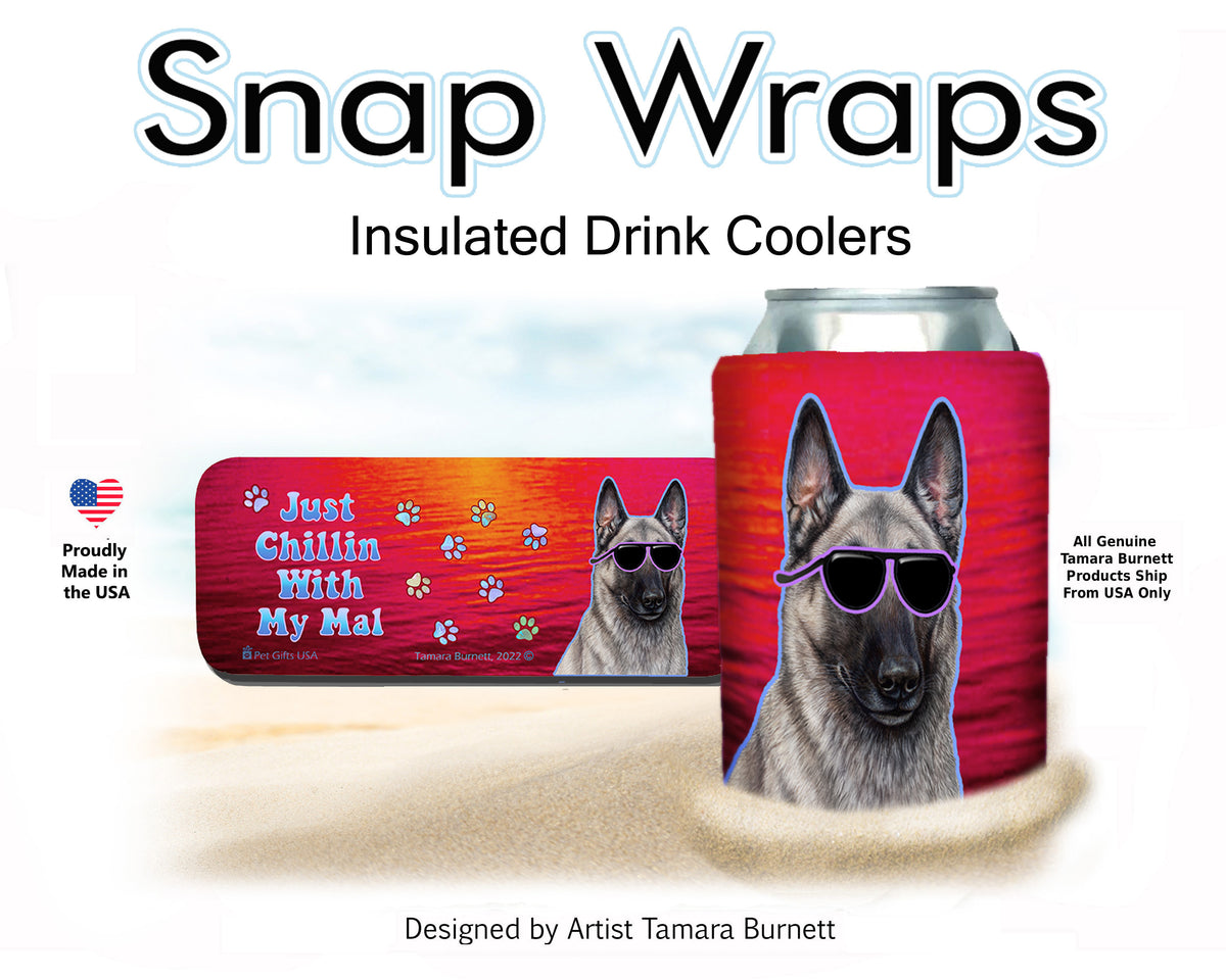Belgian Malinois Grey Snap Wrap Cozy
