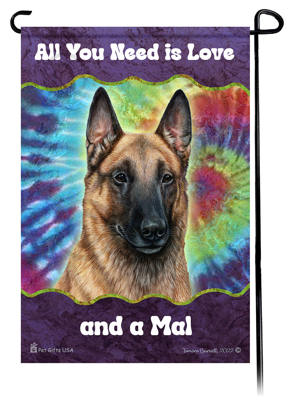 Belgian Malinois All You Need Is Love Garden Flag
