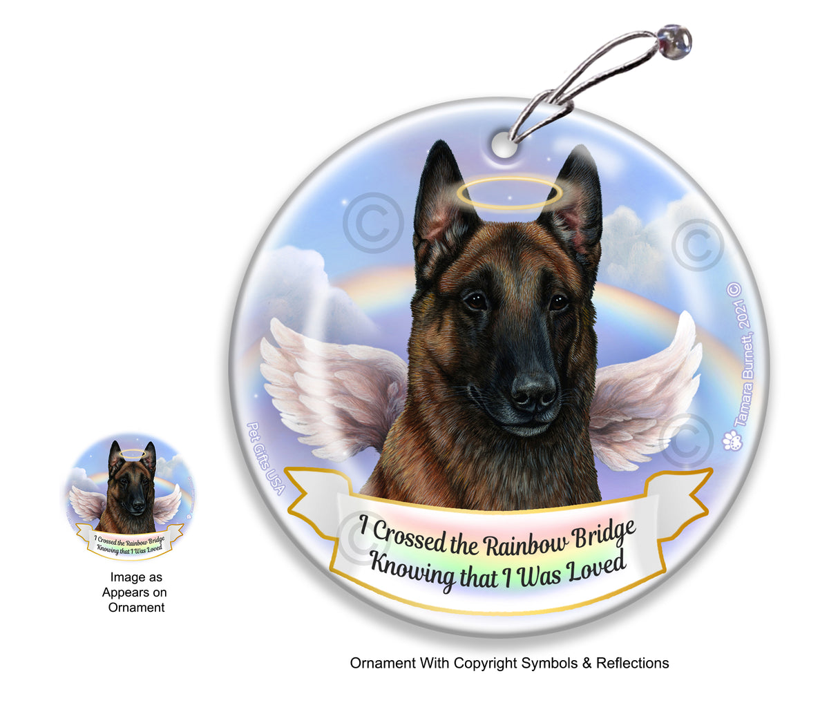 Belgian Malinois Mahogany Ornament