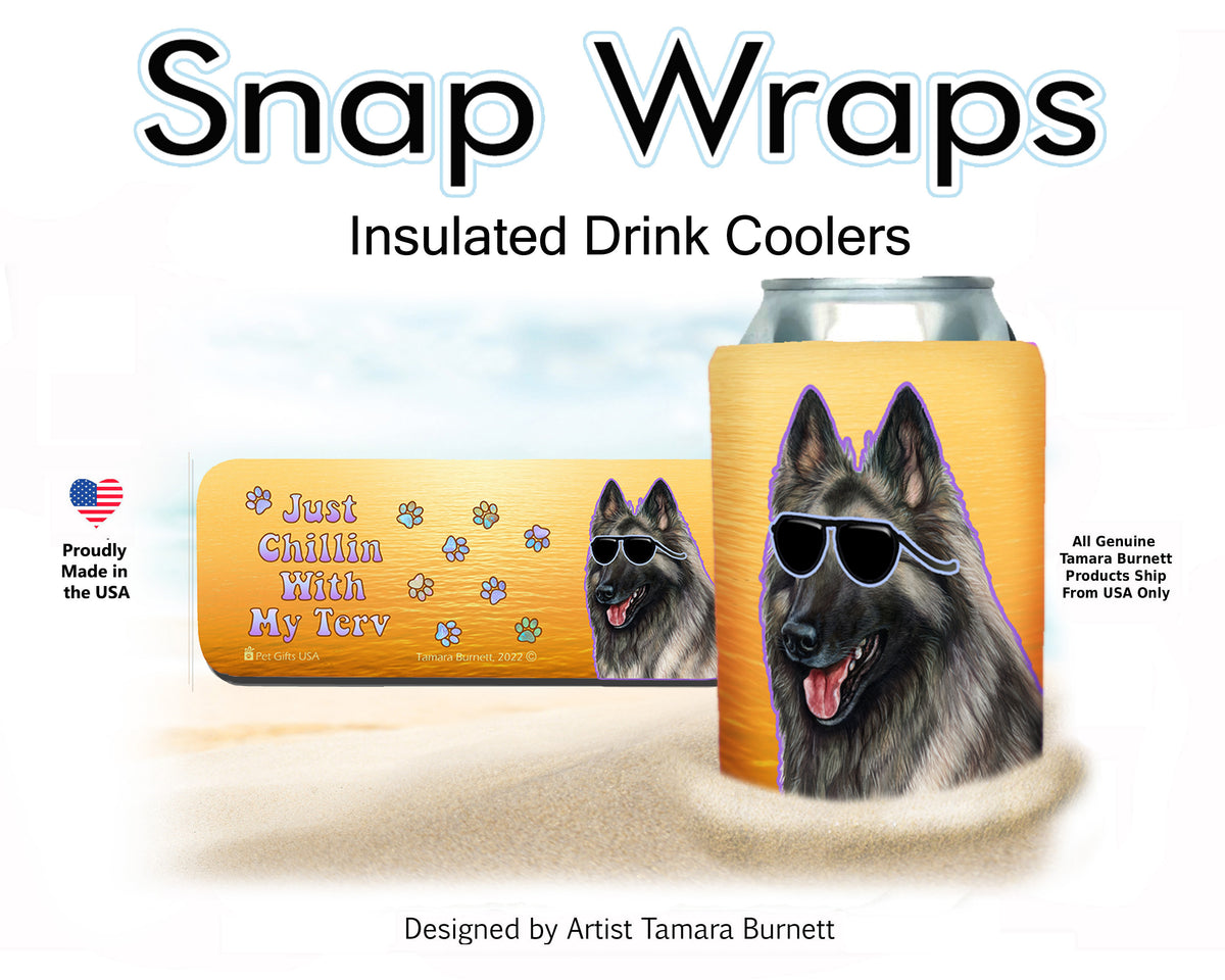 Belgian Tervuren Grey Snap Wrap Cozy